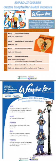 semaine bleue 2021 dans les EHPAD du CHBD