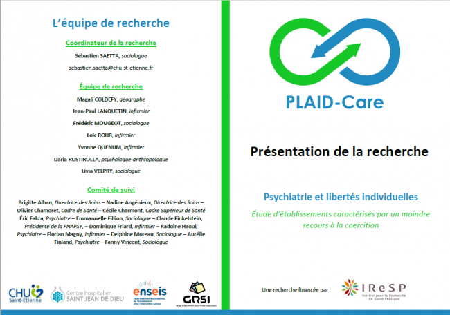 Brochure programme de recherche Plaid care